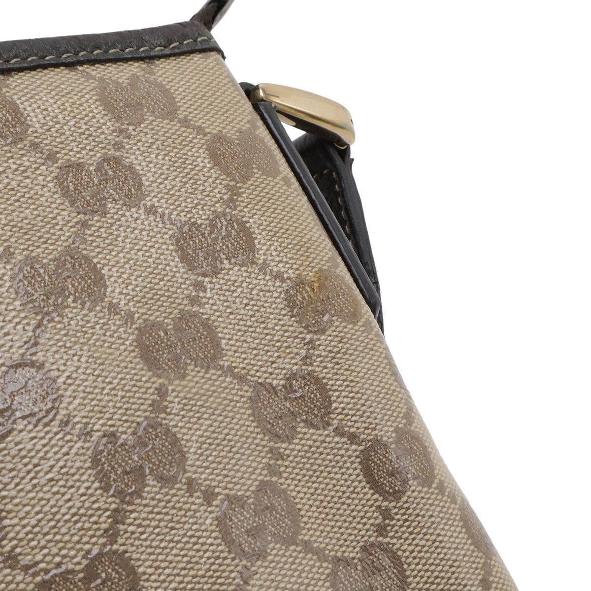 Gucci GG Crystal Abbey Shoulder Bag Crossbody Leather Beige Dark Brown — view 4