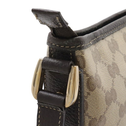 Gucci GG Crystal Abbey Shoulder Bag Crossbody Leather Beige Dark Brown — view 6