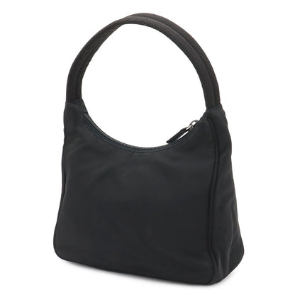 Prada Triangle Logo Pouch Mini Bag Party Nylon Nero Black Silver — view 2