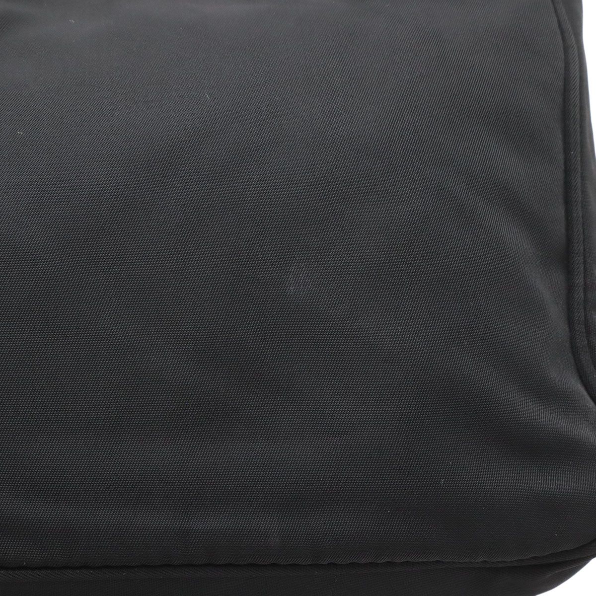 Prada Triangle Logo Pouch Mini Bag Party Nylon Nero Black Silver — view 4