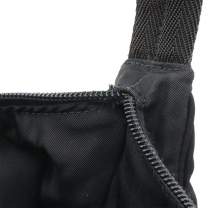 Prada Triangle Logo Pouch Mini Bag Party Nylon Nero Black Silver — view 7