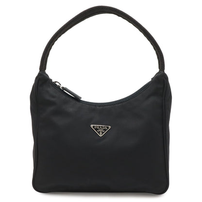Prada Triangle Logo Pouch Mini Bag Party Nylon Nero Black Silver
