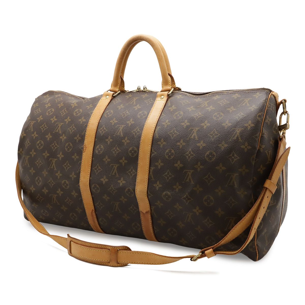 Louis Vuitton Monogram Keepall Bandouliere 55 Boston Bag Travel Purse 2-Way — view 2