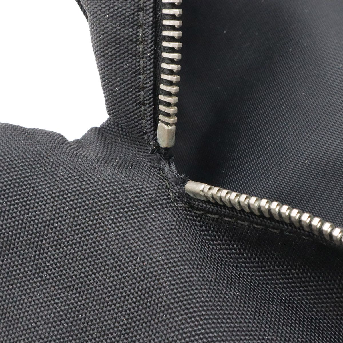 Gucci Belt Bag Waist Pouch Hip Nylon Canvas Black Silver — view 7