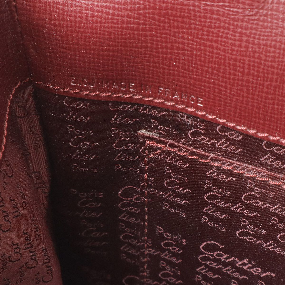 Cartier Must Line Must de Cartier Tote Shoulder Bag Semi Leather Bordeaux — view 6