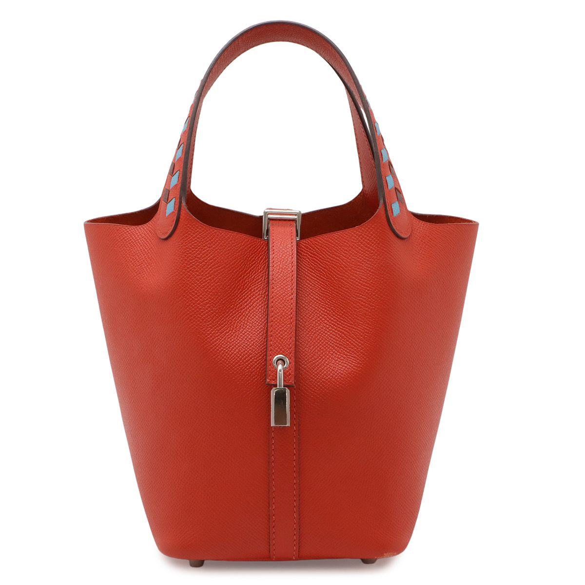 Hermes Picotin Lock PM Tresage de Cuir Tote Veau Epsom le Juku Red