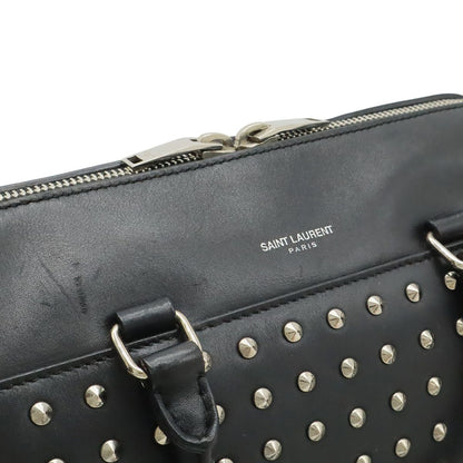 Saint Laurent Paris YSL Yves Baby Duffle Handbag 2-Way Shoulder Leather Studs — view 9
