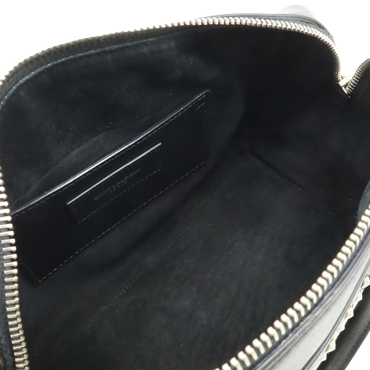 Saint Laurent Paris YSL Yves Baby Duffle Handbag 2-Way Shoulder Leather Studs — view 6