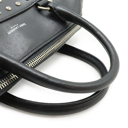 Saint Laurent Paris YSL Yves Baby Duffle Handbag 2-Way Shoulder Leather Studs — view 4