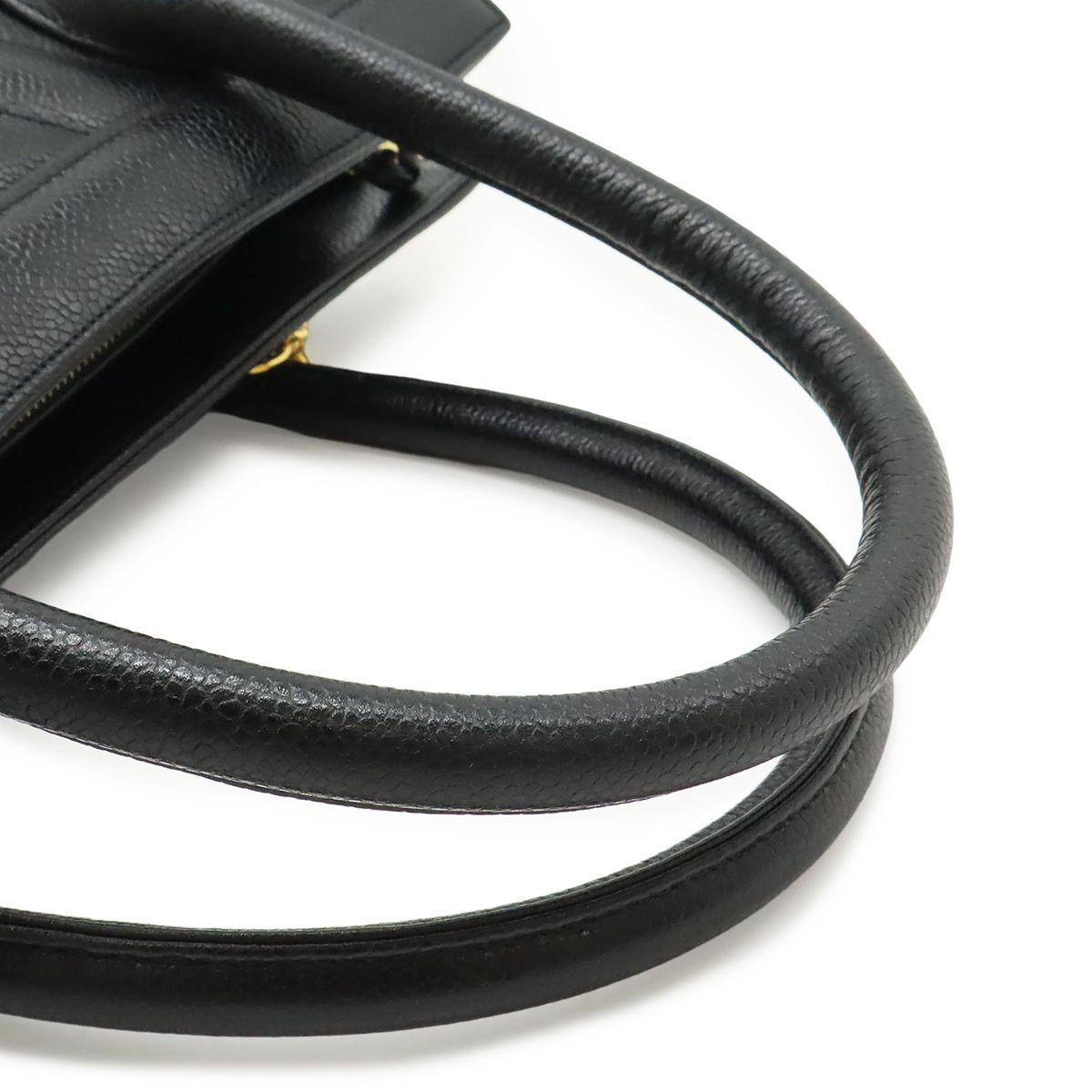 Chanel Blanc Stitch 2-Way Shoulder Bag Chain Leather Black Gold — view 4