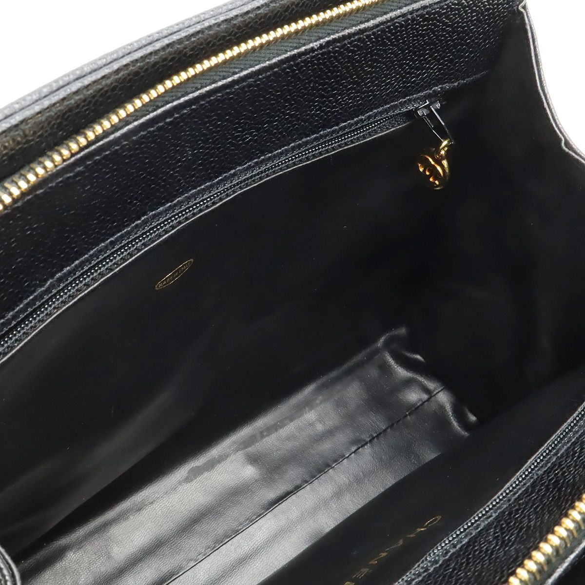 Chanel Blanc Stitch 2-Way Shoulder Bag Chain Leather Black Gold — view 7
