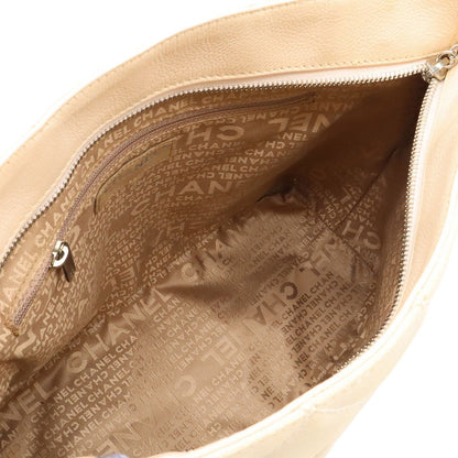 Chanel Quilted CC Logo Medallion Tote Shoulder Bag Canvas Leather Pink Gold — view 6