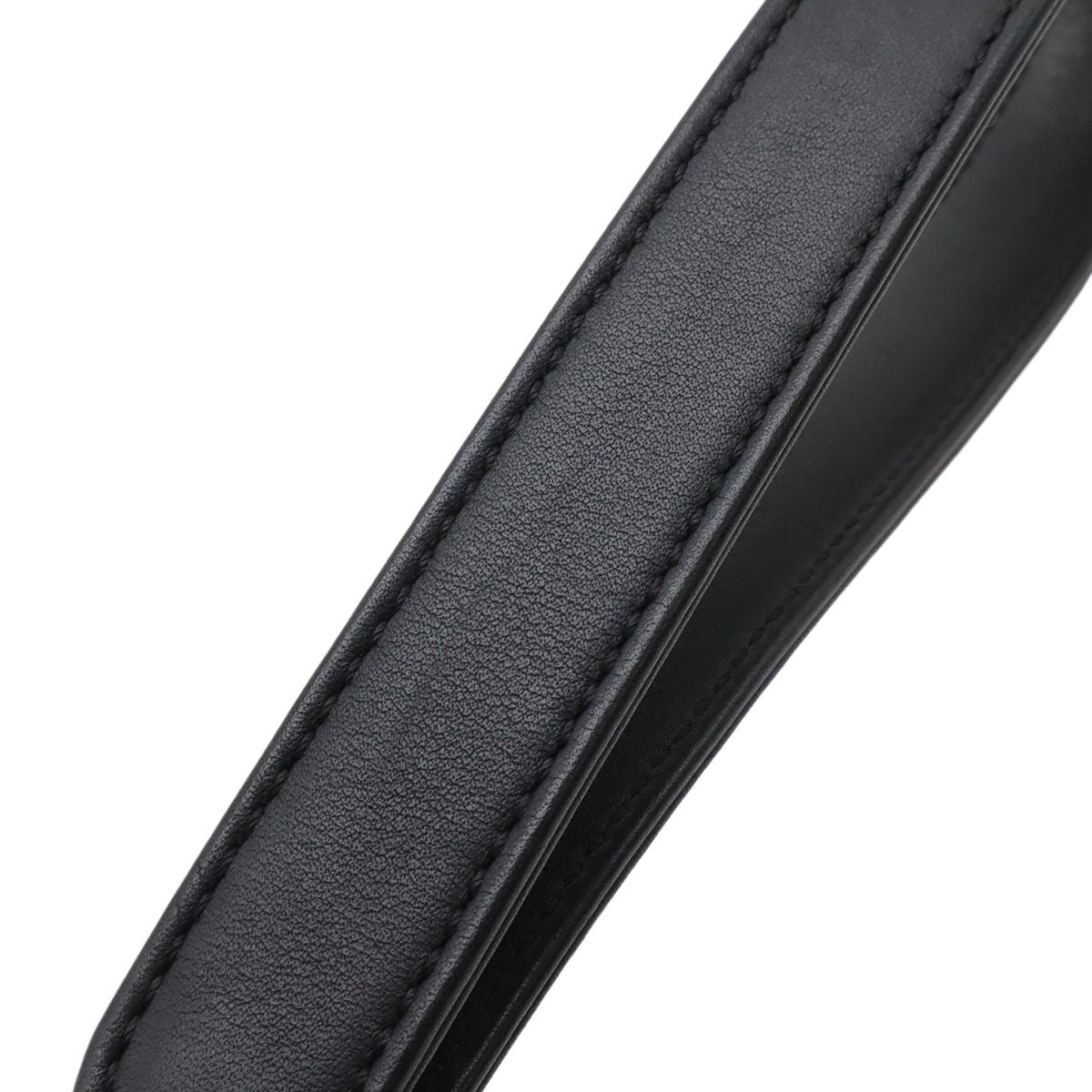 Chanel Deauville Border Drawstring Shoulder Bag Chain Canvas Leather Black — view 4
