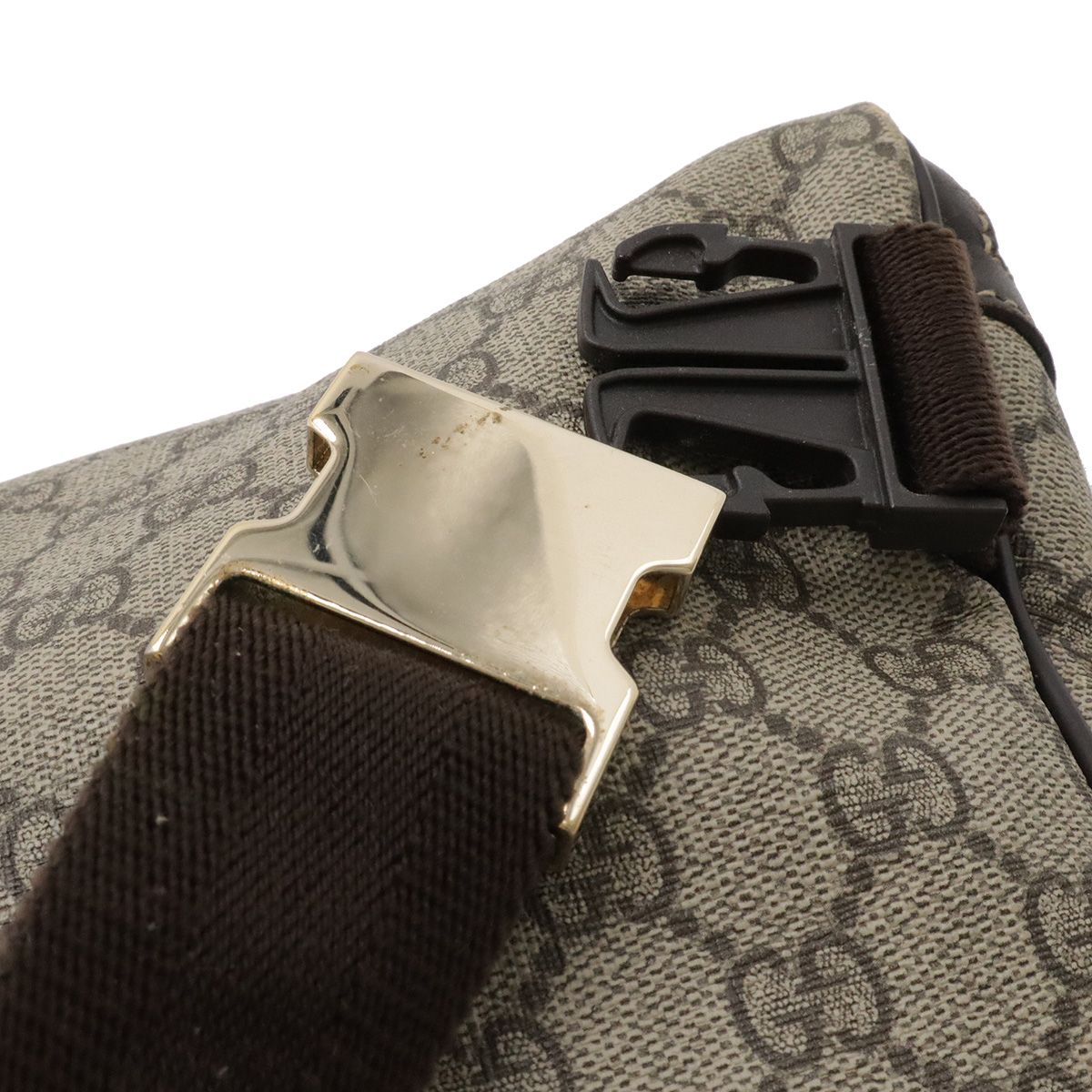 Gucci GG Plus Supreme Belt Bag Hip Leather Beige Brown — view 7