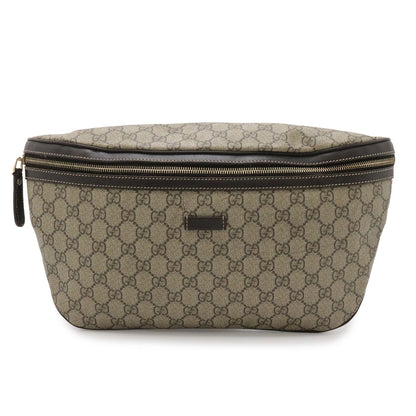 Gucci GG Plus Supreme Belt Bag Hip Leather Beige Brown