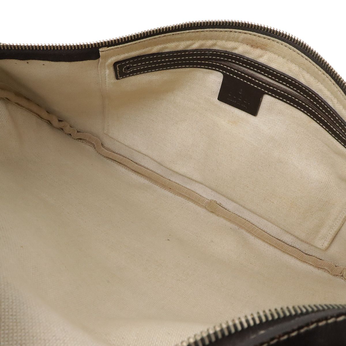Gucci GG Plus Supreme Belt Bag Hip Leather Beige Brown — view 8