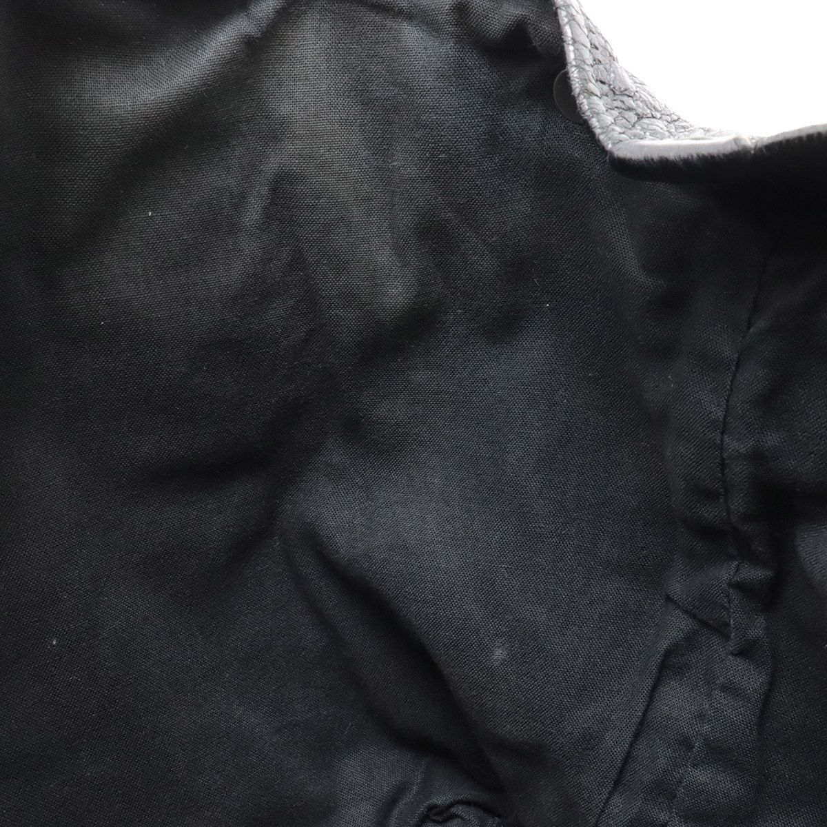 Balenciaga Navy Cabas S Logo Wrinkled Tote Leather Black — view 7