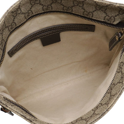Gucci GG Supreme Plus Shoulder Bag Crossbody Depth Khaki Beige Dark Brown Gold — view 6