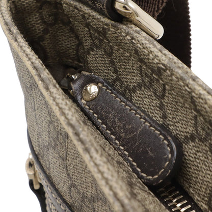 Gucci GG Supreme Plus Shoulder Bag Crossbody Depth Khaki Beige Dark Brown Gold — view 5