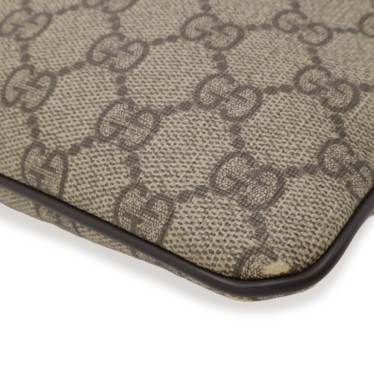 Gucci GG Supreme Plus Shoulder Bag Crossbody Depth Khaki Beige Dark Brown Gold — view 3