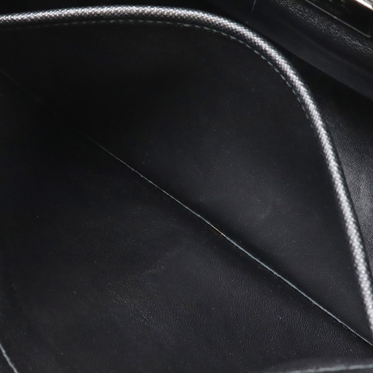 Prada Galleria Striped Triangle Handbag Saffiano Leather Nero Black White — view 8