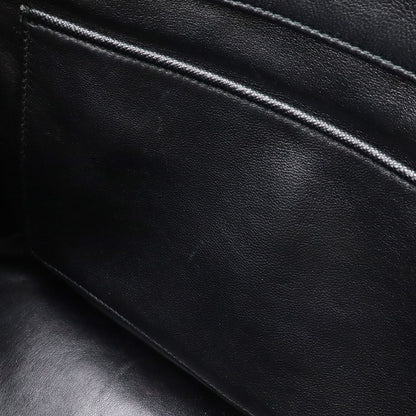 Prada Galleria Striped Triangle Handbag Saffiano Leather Nero Black White — view 7