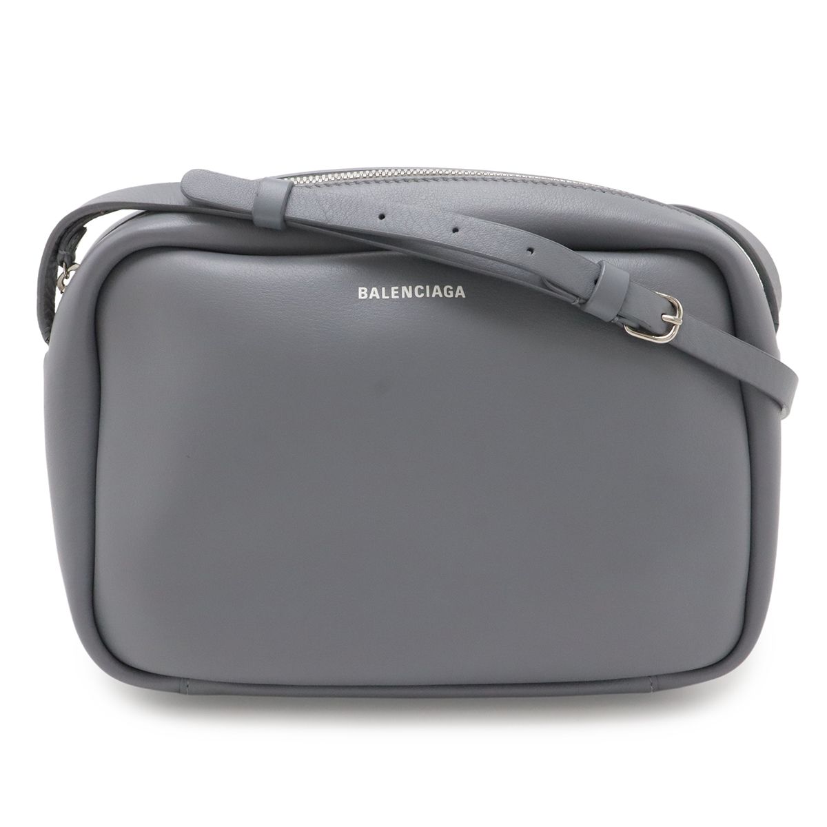 Balenciaga Everyday Camera Bag S Pochette Crossbody Leather Gray White