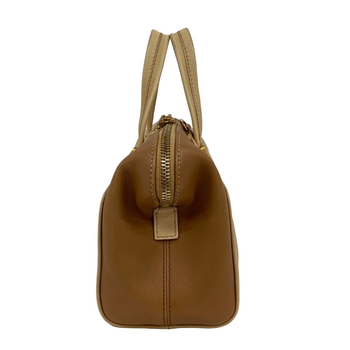 Fendi Handbag Chameleon Mini Beige Light Brown Pink Leather — view 4