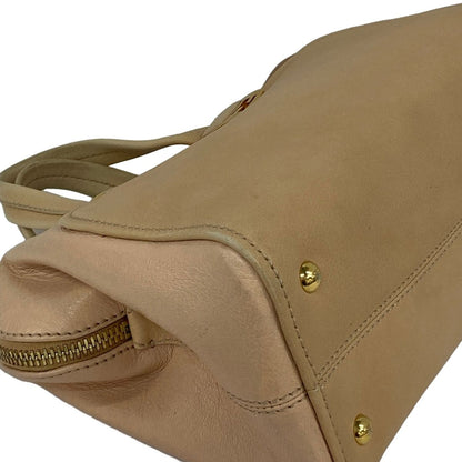 Fendi Handbag Chameleon Mini Beige Light Brown Pink Leather — view 6
