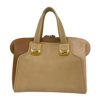 Fendi Handbag Chameleon Mini Beige Light Brown Pink Leather — view 3