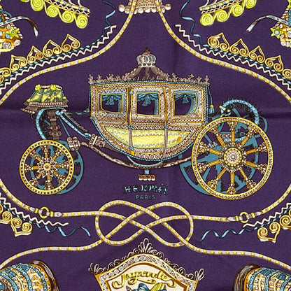 Hermes Scarf Petit Carre Bibliotheque Library Silk Purple Multicolor — view 2