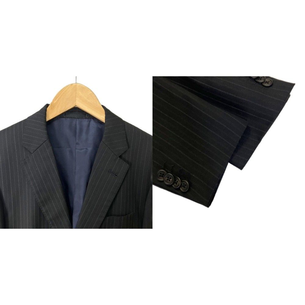 Loro Piana Paul Smith Set Jacket Pants Suit Stripe S Black — view 4