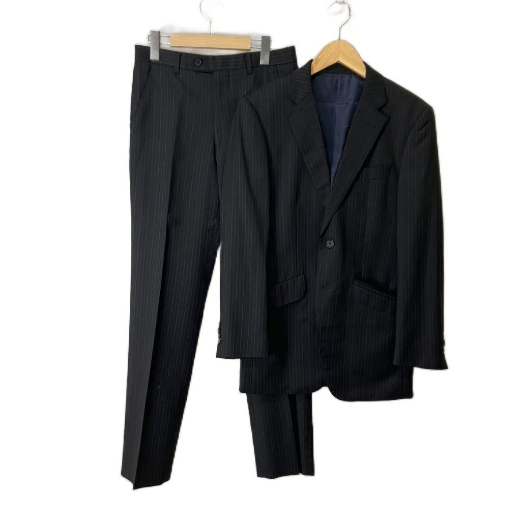 Loro Piana Paul Smith Set Jacket Pants Suit Stripe S Black
