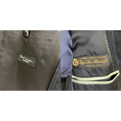 Loro Piana Paul Smith Set Jacket Pants Suit Stripe S Black — view 6