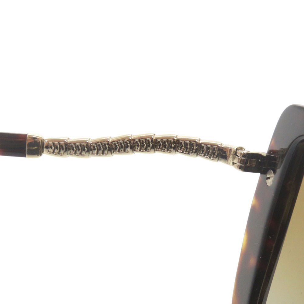 Bvlgari Serpenti Acetate Metal Line Stone Brown Sunglasses Eyewear — view 6