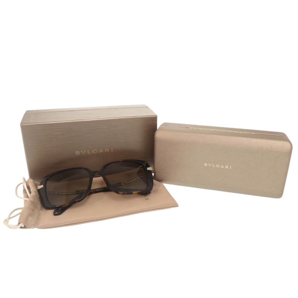 Bvlgari Serpenti Acetate Metal Line Stone Brown Sunglasses Eyewear — view 2
