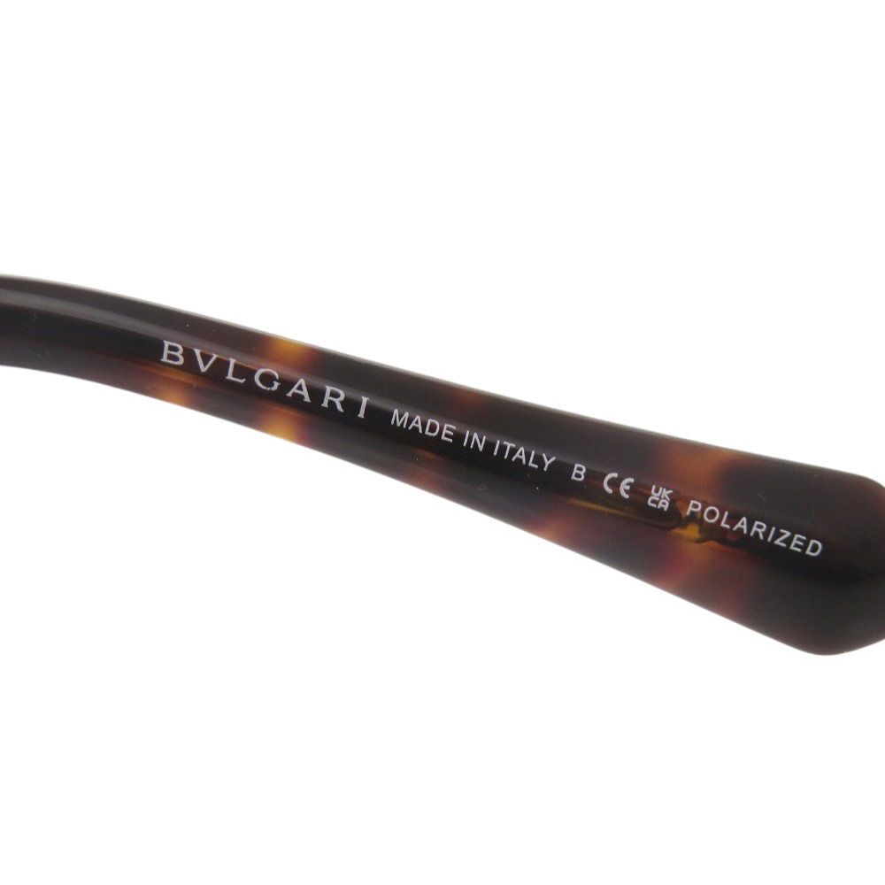 Bvlgari Serpenti Acetate Metal Line Stone Brown Sunglasses Eyewear — view 8