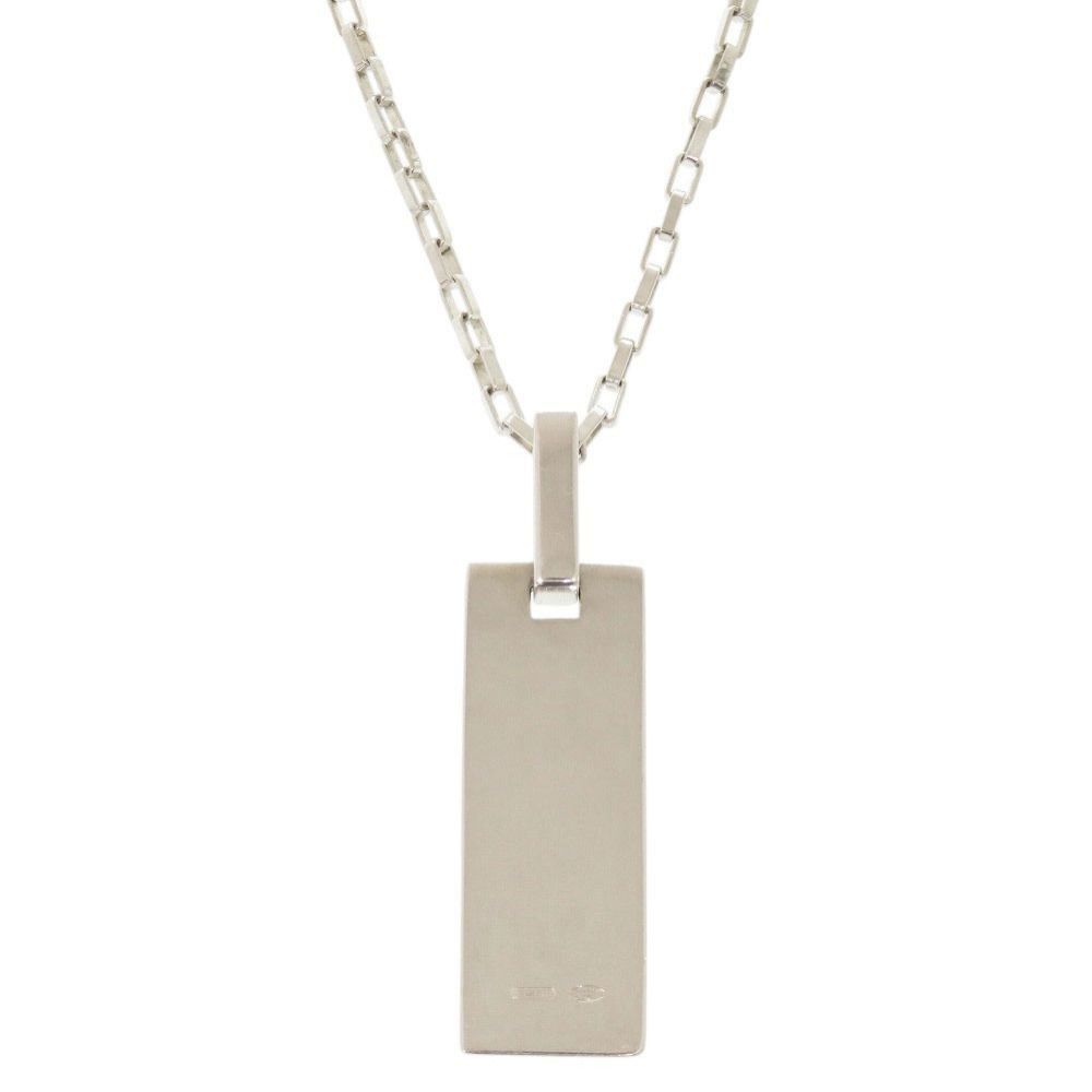 Gucci Logo Plate 925 Sterling Silver Necklace Pendant — view 2