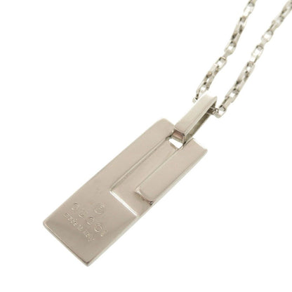 Gucci Logo Plate 925 Sterling Silver Necklace Pendant — view 4
