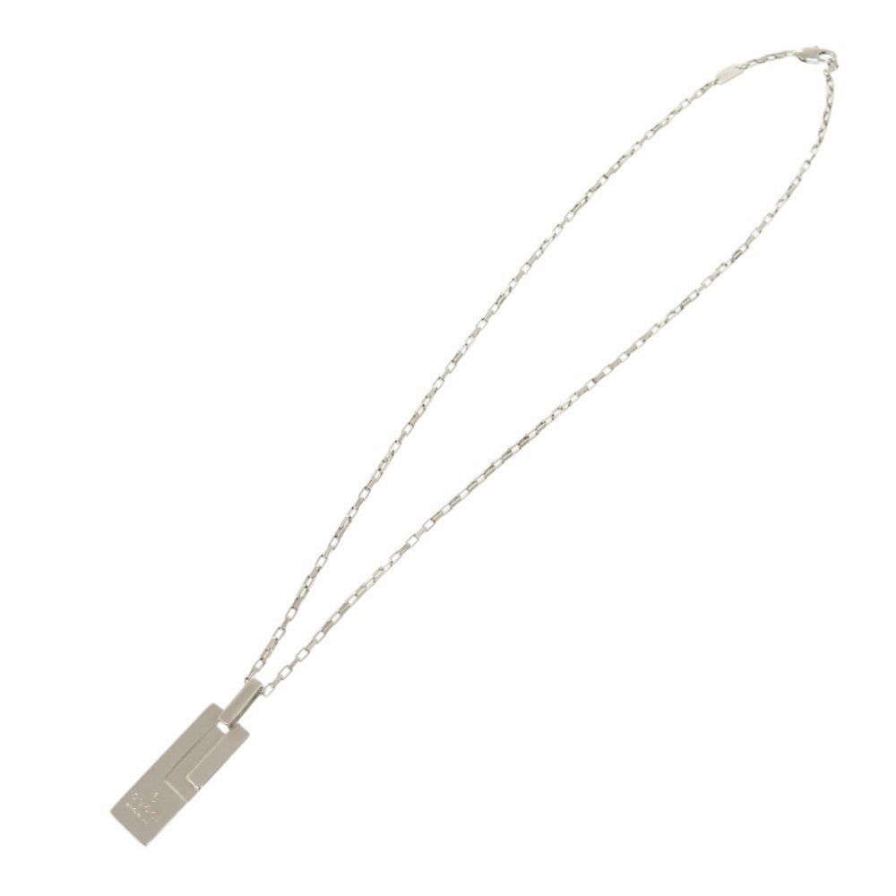 Gucci Logo Plate 925 Sterling Silver Necklace Pendant — view 3