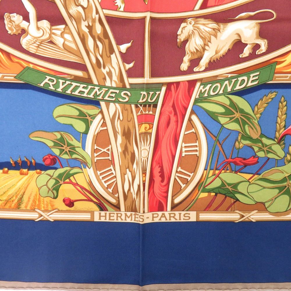 Hermes Carre 90 Rythmes du Monde World Rythme Silk Scarf — view 2