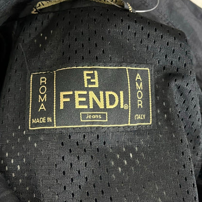Fendi Jeans Coat I 38 Black Long Sleeve Zip Up Spring Autumn — view 3