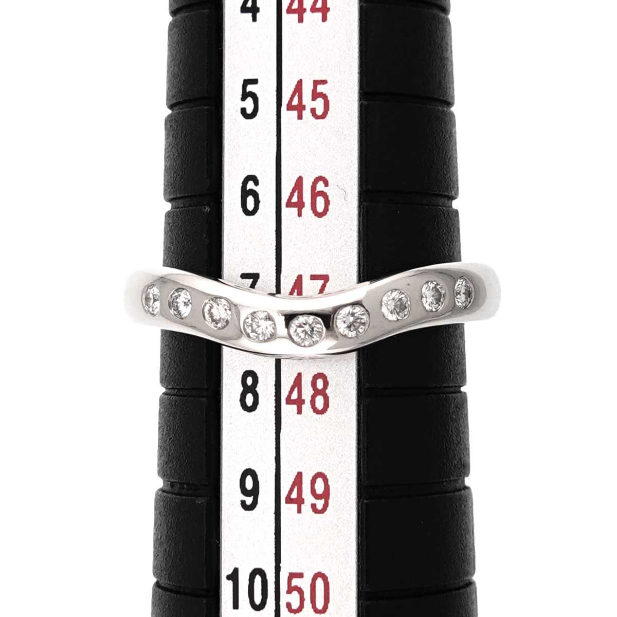 Tiffany & Co Wide Curved Band Ring Diamond Pt Platinum — view 6