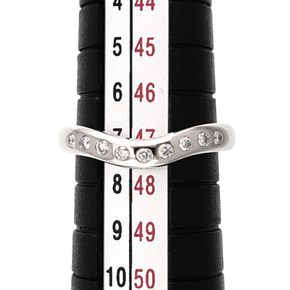 Tiffany & Co Wide Curved Band Ring Diamond Pt Platinum — view 6