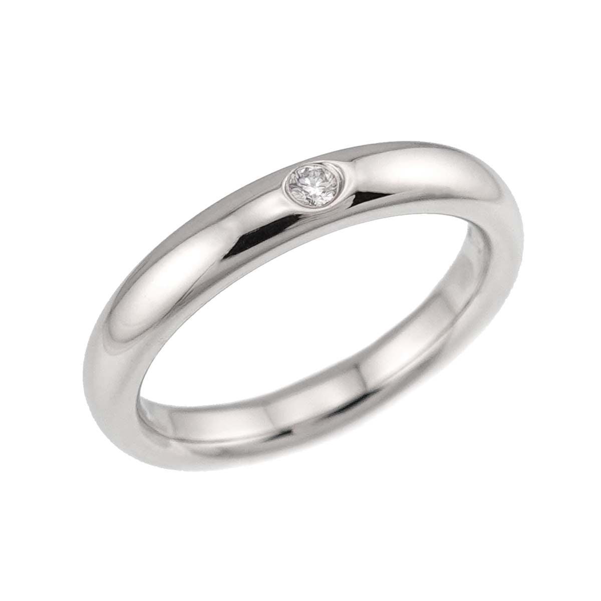 Tiffany & Co Stacking Band Ring Diamond Pt Platinum — view 5