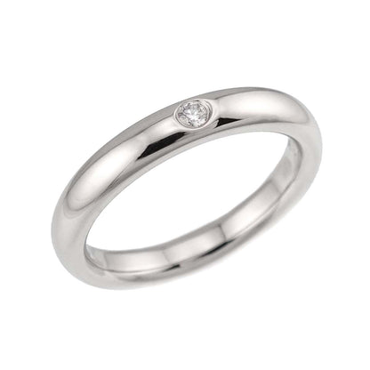 Tiffany & Co Stacking Band Ring Diamond Pt Platinum — view 5