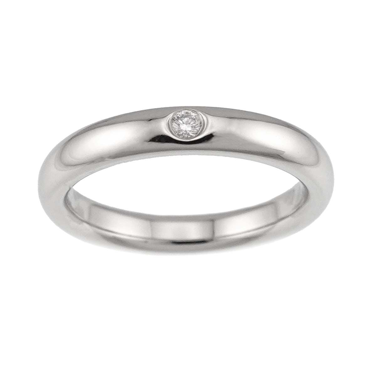 Tiffany & Co Stacking Band Ring Diamond Pt Platinum — view 2