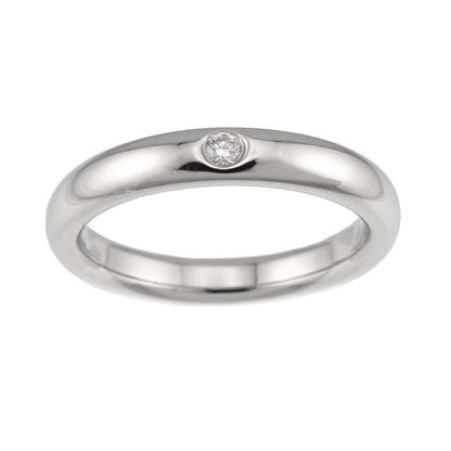 Tiffany & Co Stacking Band Ring Diamond Pt Platinum — view 2