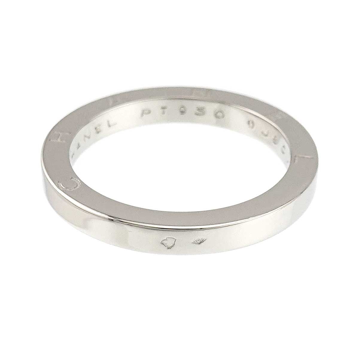 Chanel Signature Ring Pt Platinum Logo — view 5