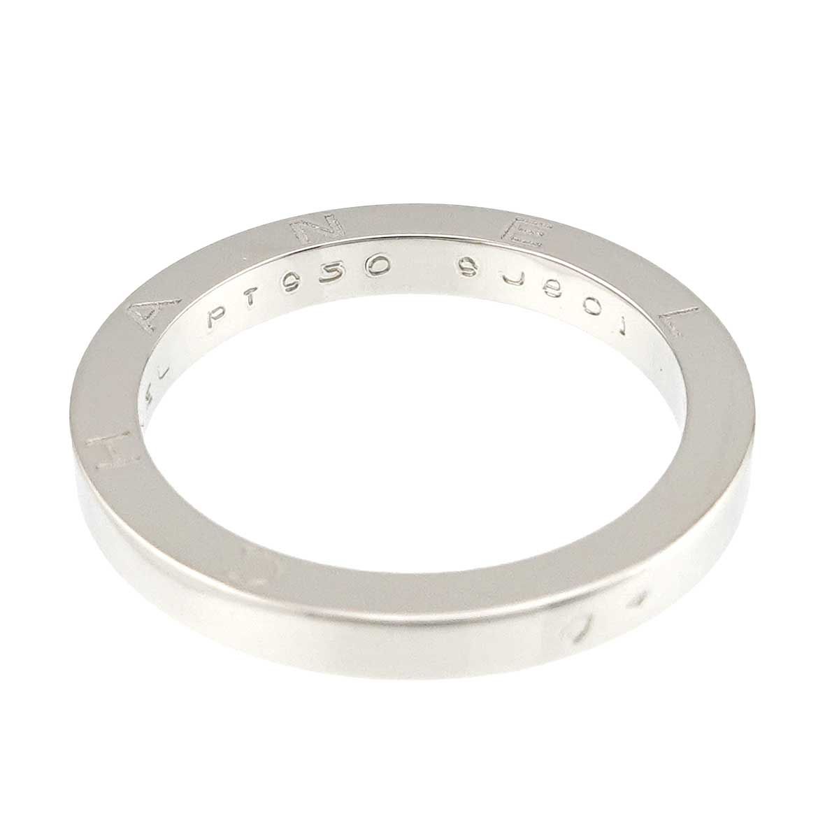Chanel Signature Ring Pt Platinum Logo — view 4